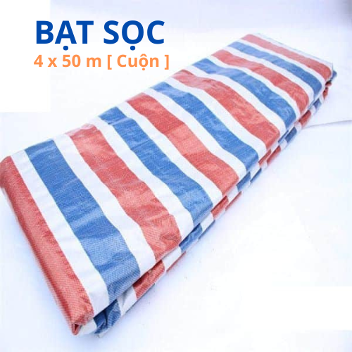BẠT 3 SỌC - KT : 4 x 50 [ M ] - DÙNG LÓT SÀN , CHE CHẮN CÔNG TRÌNH